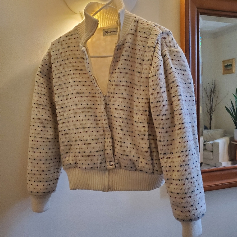 Vtg. 80's Women's M Flurries Sweater Jacket
